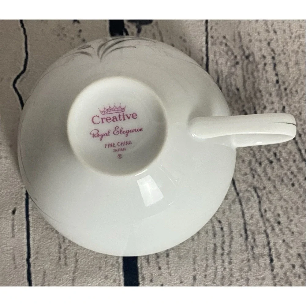 VTG Creative Royal Elegance Fine China Coffee Tea Cup & Saucer Wheat Flower